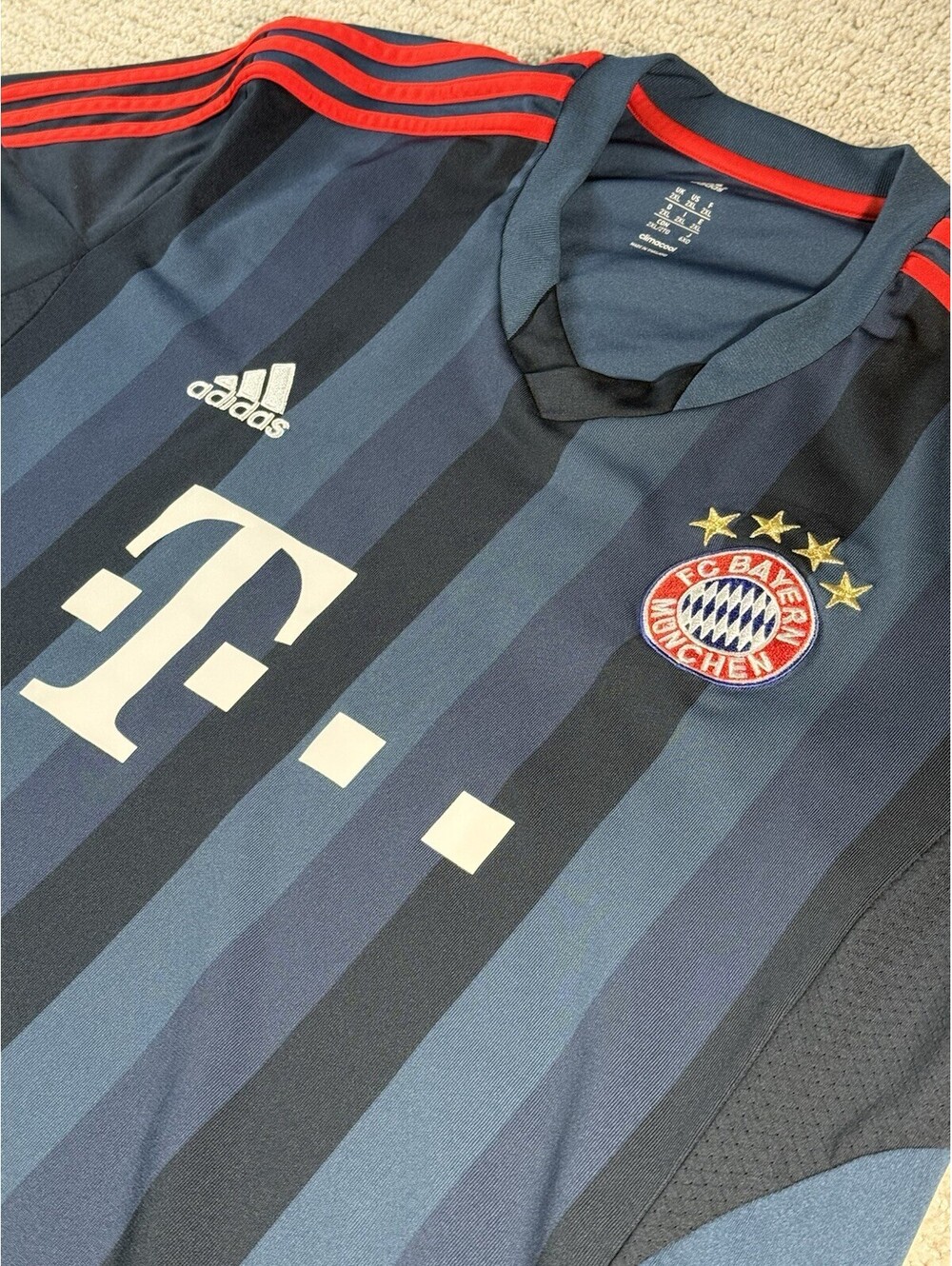 Adidas Munchen Bayern 2013 Navy Blue Jersey Men's Size 2XL
